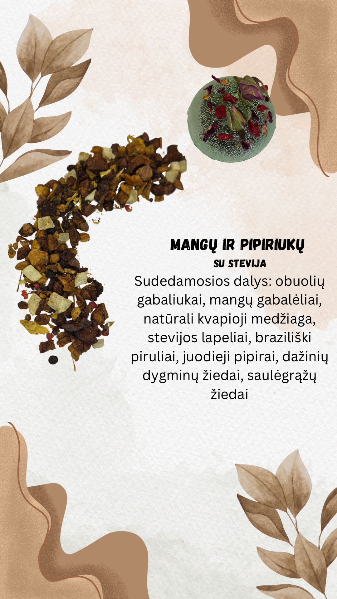 Mangų ir pipiriukų su stevija